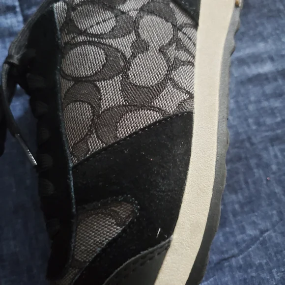 Coach Black and Gray Patterned Tote - Picture 4 of 15